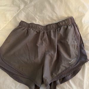 Gray Nike running shorts